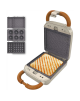 Cecotec Sandwich Maker | Rock'nToast Retro One Beige | 700 W | Number of plates 3 | Beige