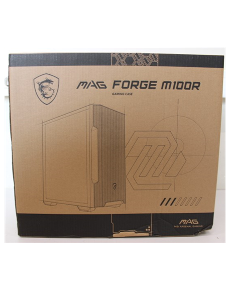 SALE OUT. MSI MAG FORGE M100R WHITE | MSI PC Case | MAG FORGE M100R | Side window | White | Micro ATX Tower | DAMAGED PACKAGING 