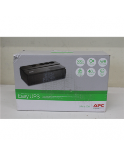 SALE OUT. APC Easy UPS, 500VA, floor/wall mount, 230V, 4x CEE 7/3 Schuko sockets, AVR, Black | Schneider Electric APC Easy UPS |