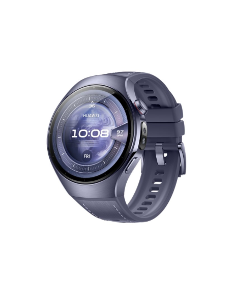 Huawei Watch 5 (46mm), Fluorelastomer Purple blue strap, Titanium body, Rates-L39L
