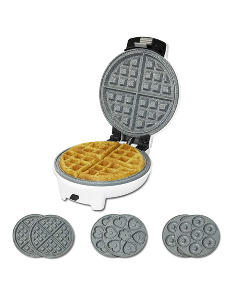 Cecotec Waffle Maker | Fun Gofrestone 3in1 | 700 W | Number of pastry 3 | Waffle/Muffin/Donut | White