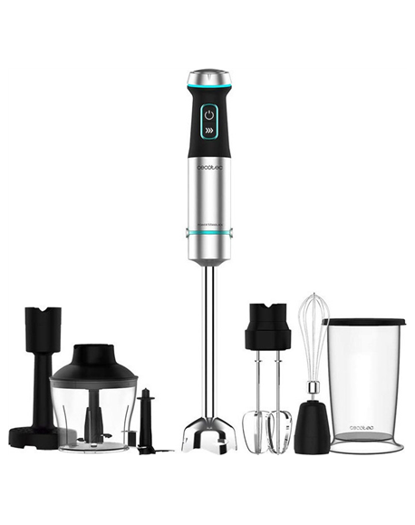 Cecotec Hand Blender | Power TitanBlack 1200 XL PerfectCream&Crush | Hand Blender | 1200 W | Number of speeds Adjustable | Turbo