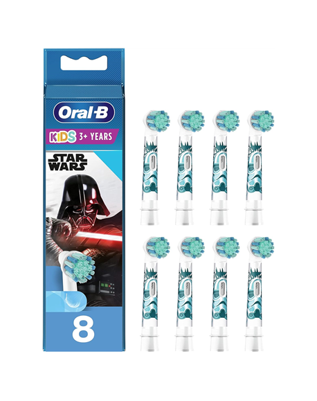 Oral-B Replaceable toothbrush heads | Kids Star Wars | Heads | For kids | Number of brush heads included 8