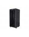 Lanberg Rack cabinet 19" free-standing 27U/600x600 (flat pack) with glass door lCD V2, black | Lanberg