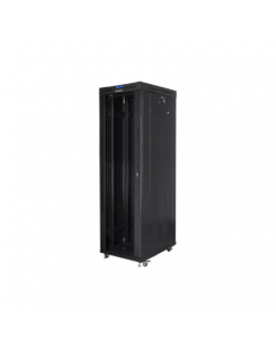 Lanberg Rack cabinet 19" free-standing 42U/600x1000 (flat pack) with glass door lCD V2, black | Lanberg