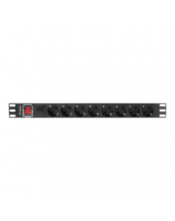 Lanberg Power Distribution unit 19", 8 outlets, black | Lanberg