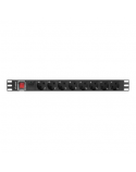 Lanberg Power Distribution unit 19", 8 outlets, black | Lanberg