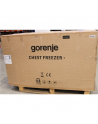 SALE OUT. Gorenje Freezer FH43EAW, Energy efficiency class E, Chest, Free standing, Height 85.8 cm, Total net capacity 440 L, White | Gorenje Freezer | FH43EAW | Energy efficiency class E | Chest | Free standing | Height 85.8 cm | Total net capacity 440 L | Display | White | DAMAGED PACKAGING, DENT ON BOTTOM AND ON SIDE