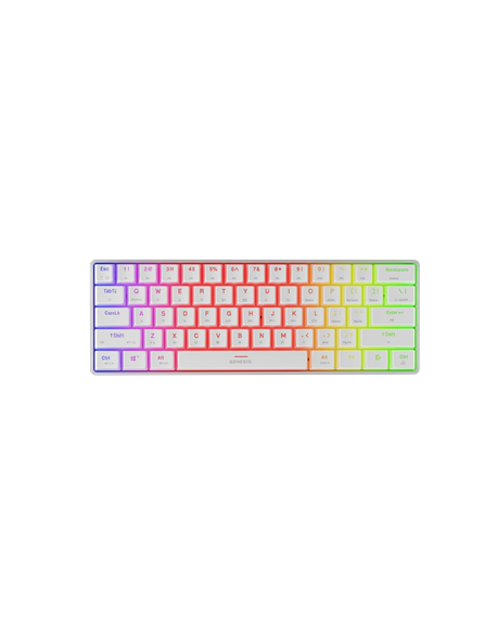 Genesis THOR 660 G2 | Gaming keyboard | Wireless/Wired | US | White | 2.4 GHz, Bluetooth, USB | Linear