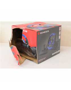 SALE OUT. Genesis Seaborg 350 driving wheel, Black/Blue, Wired | Genesis | Driving Wheel | Seaborg 350 | DAMAGED PACKAGING | Blu