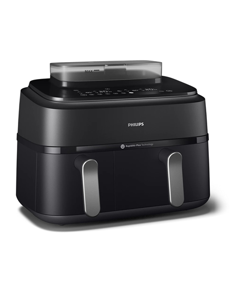 Philips | Dual Basket Airfryer | NA551/00 5000 Series | Power 2750 W | Capacity 9 L | RapidAir Plus and Air Steam | Black