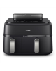 Philips | Dual Basket Airfryer | NA551/00 5000 Series | Power 2750 W | Capacity 9 L | RapidAir Plus and Air Steam | Black
