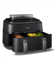 Philips | Dual Basket Airfryer | NA551/00 5000 Series | Power 2750 W | Capacity 9 L | RapidAir Plus and Air Steam | Black