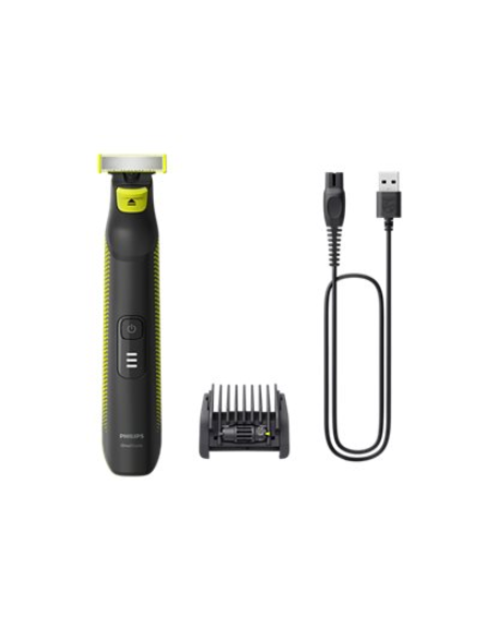 Philips OneBlade Pro Face and Body QP6506/15, 5-in-1 Adjustable comb, Wet and Dry use, LED digital display | Philips