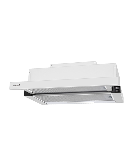 CATA Hood TFH 6630 Telescopic, Energy efficiency class A+, Width 60 cm, 605 m³/h, Touch control, LED, White