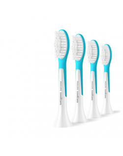 Philips Replacement brush heads | HX6044/90 Sonicare For Kids7+ | Heads | For kids | Number of brush heads included 4 | White/Bl