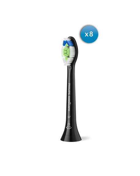 Philips Replacement brush heads | HX6068/88 Sonicare Optimal White | Heads | For adults | Number of brush heads included 8 | Bla