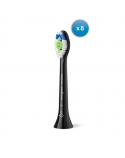 Philips Replacement brush heads | HX6068/88 Sonicare Optimal White | Heads | For adults | Number of brush heads included 8 | Black