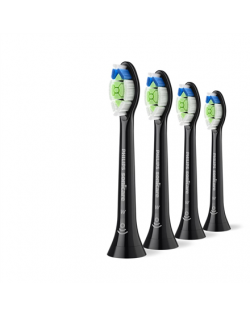 Philips Replacement brush heads | HX6064/88 Sonicare Optimal White | Heads | For adults | Number of brush heads included 4 | Bla