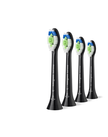 Philips Replacement brush heads | HX6064/88 Sonicare Optimal White | Heads | For adults | Number of brush heads included 4 | Bla