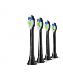 Philips Replacement brush heads | HX6064/88 Sonicare Optimal White | Heads | For adults | Number of brush heads included 4 | Black
