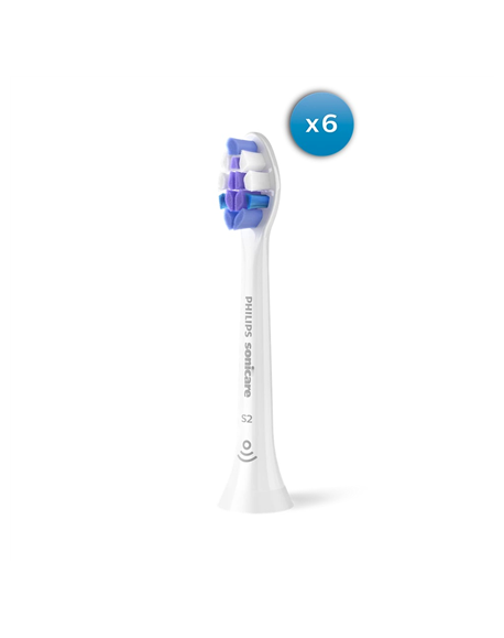 Philips Replacement brush heads | HX6056/87 Sonicare Sensitive | Heads | For adults | Number of brush heads included 6 | White