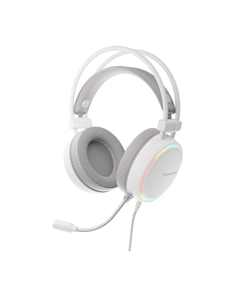 Genesis RGB Gaming Headset | Neon 613 G2 | Wired | Over-ear | Microphone | White