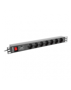 Lanberg Power Distribution unit 200 cm, 7 outlets, black | Lanberg
