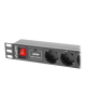 Lanberg Power Distribution unit (PDU) 19" 1U 16A 2m 7X Schuko oulets, black | Lanberg