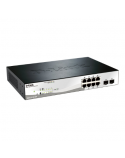 D-LINK DGS-1210-10P, Gigabit Smart III Switch with 8 10/100/1000Base-T PoE ports and 2 combo 1000Base-T/MiniGBIC (SFP) ports, 802.3x Flow Control, Port Trunking, 802.1Q VLAN, 802.1p Priority Queues, Port mirroring, Jumbo Frame support, 802.1D STP, ACL, LLDP, Cable Diagnostics, Voice VLAN, CLI | D-Link | 24 month(s)