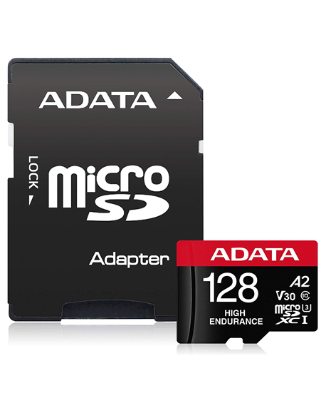 ADATA AUSDX128GUI3V30SHA2-RA1 Memory Card 128 GB, MicroSDXC, Flash memory class 10, Adapter, 80 MB/s, 100 MB/s