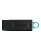 Kingston DataTraveler Exodia USB Flash Drive 64 GB, USB 3.2 Gen 1, Black/Blue, Protective Cap, Large loop