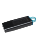 Kingston DataTraveler Exodia USB Flash Drive 64 GB, USB 3.2 Gen 1, Black/Blue, Protective Cap, Large loop