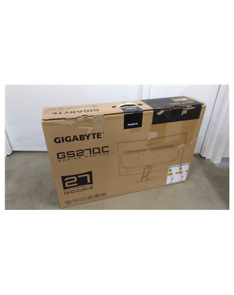 SALE OUT. Gigabyte Gaming Monitor GS27QC EU 27" VA, 1 ms, 250 cd/m², 170 Hz, HDMI ports quantity - 2, Black | Gigabyte Gaming Mo