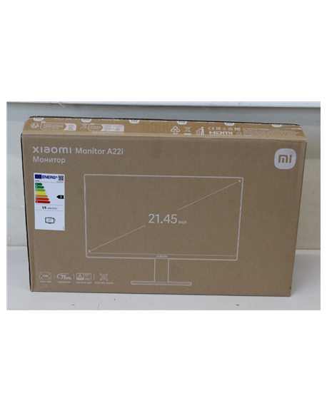 SALE OUT. | Xiaomi | Monitor | A22i | 22 " | VA | 16:9 | 75 Hz | 1 ms | 1920 x 1080 pixels | HDMI ports quantity 1 | Black | War