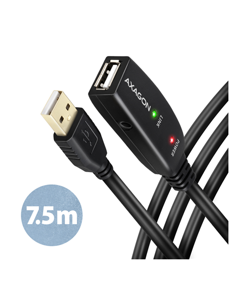 AXAGON Active extension cable, 7.5 m | ADR-207 | USB Type-A to USB Type-A