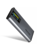 AXAGON External USB-C 10Gbps metal box with info display for M.2 NVMe and SATA SSD | EEM2-SD2