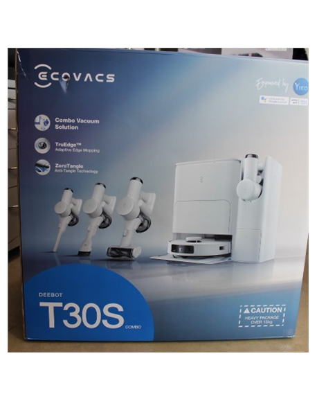 SALE OUT. Ecovacs DEEBOT T30S COMBO Vacuum cleaner,Robot+Handheld,Wet&Dry,Robot operating time 220 min,Dust bin 0,3 L,5200mAh,Wh