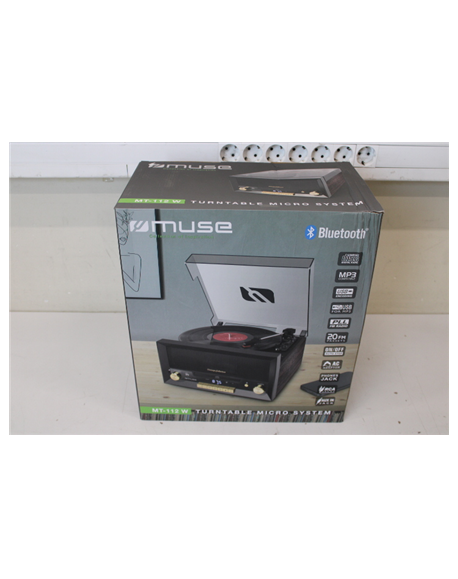 SALE OUT. Muse MT-112 W Turntable Micro System With Vinyl Deck | Muse Turntable Micro System With Vinyl Deck | MT-112 W | Micro 