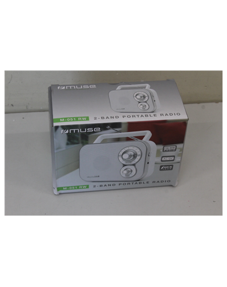 SALE OUT. Muse M-051RW Portable Radio | Muse Portable Radio | M-051RW | AUX in | White | DAMAGED PACKAGING