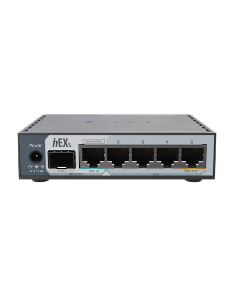 MikroTik hEX S (2025) | 10/100/1000 Mbit/s | Ethernet LAN (RJ-45) ports 5 | Mesh Support No | MU-MiMO No | No mobile broadband