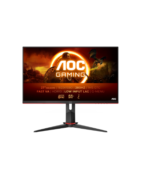 AOC 27G2ZN3/BK | 27 " | VA | FHD | 16:9 | 280 Hz | 1 ms | 1920 x 1080 pixels | 300 cd/m² | HDMI ports quantity 2