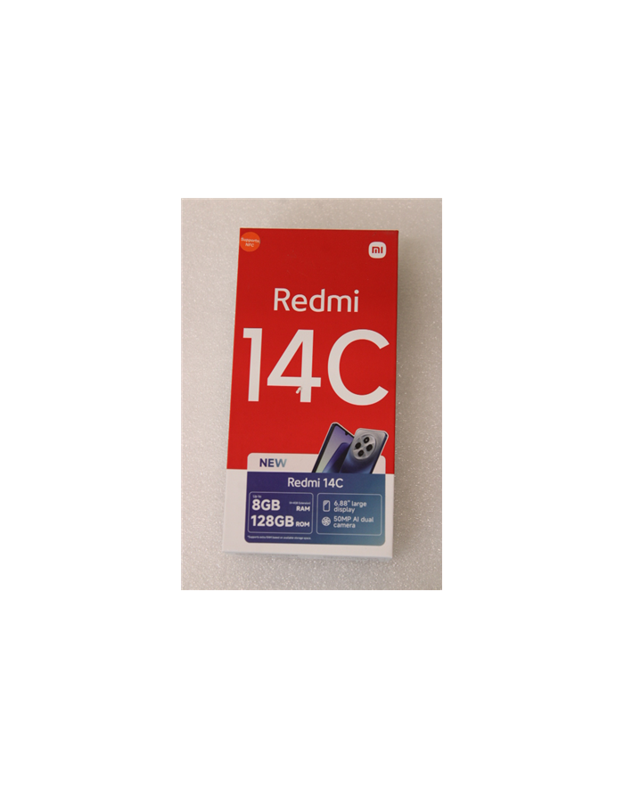 SALE OUT. Xiaomi Redmi 14C (Starry Blue) DS 6.88“ IPS LCD 720x1640/2.0GHz&1.8GHz/128GB/4GB RAM/Android 14/microSDXC/WiFi,BT/4G,MZB0HY3EU | Xiaomi Redmi | 14C | Starry Blue | 6.88 " | IPS LCD | 720 x 1640 pixels | Mediatek | Helio G81 Ultra | Internal RAM 4 GB | 128 GB | microSDXC | Dual SIM | 4G | Main camera resolution 50+2+0.08 MP | Secondary camera resolution 13 MP | Android | 14 | DEMO