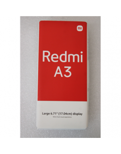 SALE OUT. Xiaomi Redmi A3 (Star Blue) Dual SIM 6.71" IPS LCD 720x1600/2.2GHz&1.6GHz/64GB/3GB RAM/Android 14/microSDXC/WiFi,BT,4G,MZB0GLEEU | Xiaomi Redmi | A3 | Star Blue | 6.71 " | IPS LCD | 720 x 1650 pixels | Mediatek Helio G36 (12 nm) | Internal RAM 3 GB | 64 GB | MicroSDXC | Dual SIM | Nano-SIM | 3G | 4G | Main camera resolution 8+0.08 MP | Secondary camera resolution 5 MP | Android | 14 | 5000 mAh | DEMO