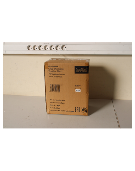 SALE OUT. Caso 00615 Wine Cooler VinoCase, For 1 bottle, LED display, Black | Caso | Wine Cooler | VinoCase | Black | USED, DAMA