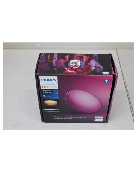 SALE OUT. Philips Hue Col Go V2 white|Philips Hue Hue Go Portable Light|6 W|White and color ambiance|Zigbee|DAMAGED PACKAGING