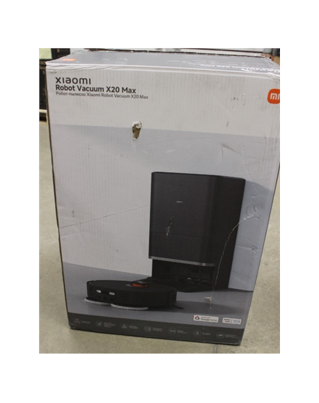 SALE OUT. Xiaomi Robot Vacuum X20 Max EU | Xiaomi Robot Vacuum | X20 Max EU | Wet&Dry | 5200 mAh | 8000 Pa | Black | DAMAGED PAC