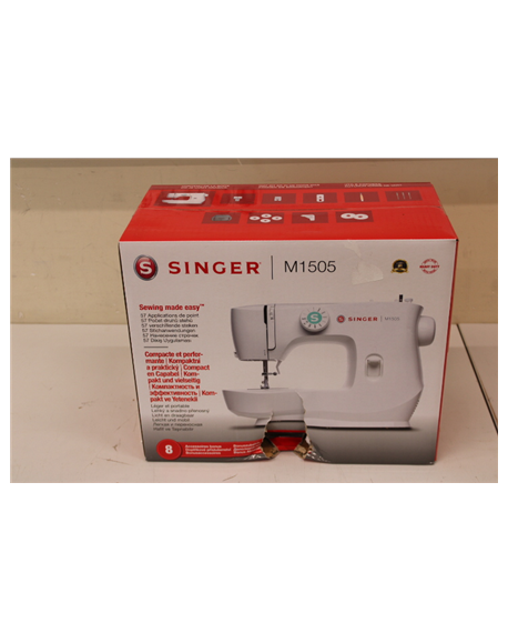 SALE OUT. Singer M1505 Sewing Machine, White | Singer Sewing Machine | M1505 | Number of stitches 6 | Number of buttonholes 1 | 