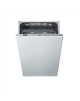 Whirlpool Dishwasher | WSIO 3T223 PCE X | Built-in | Width 45 cm | Number of place settings 10 | Number of programs 7 | Energy efficiency class E | Display | Inox