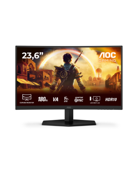 AOC Gaming monitor | C24G42E | 24 " | VA | FHD | 16:9 | 180 Hz | 0.5 ms | 1920 x 1080 pixels | 250 cd/m² | HDMI ports quantity 2